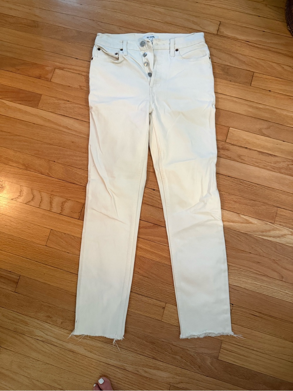 ReDone Women’s Cream Jeans Size 25